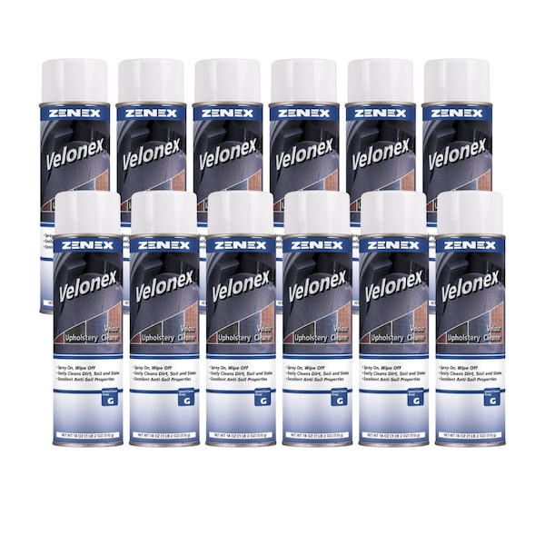 Zenex Velonex Velour and Upholstery Cleaner net 18 oz., 12PK 496330 - main